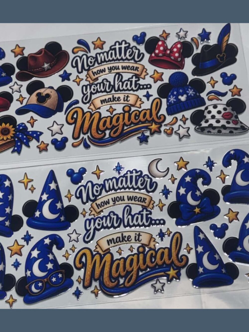 2 Cup Wraps - Magical Hats - UV DTF 16 oz